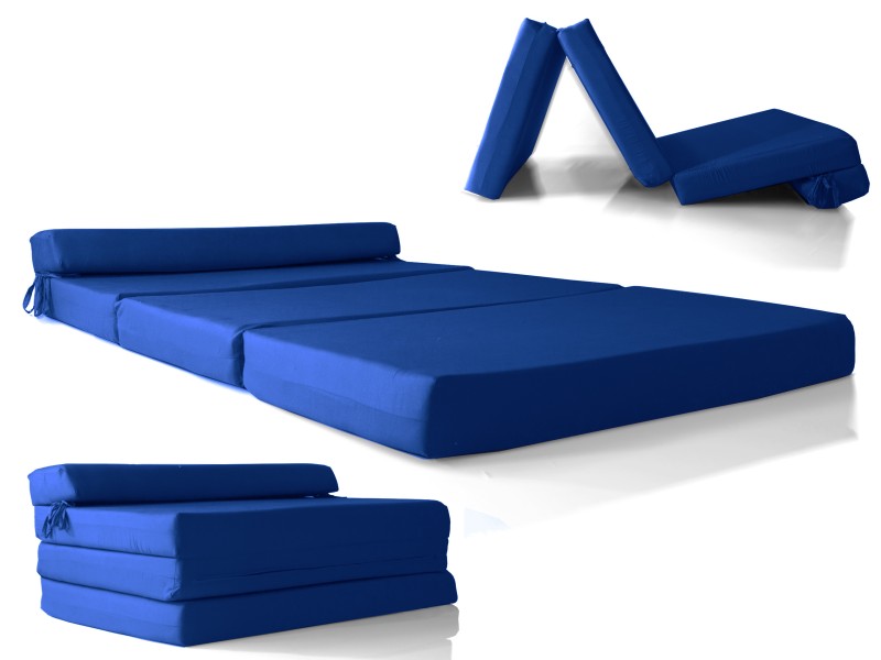 Καναπές - Κρεβάτι Flip Sofa μπλε Kansas με φερμουάρ