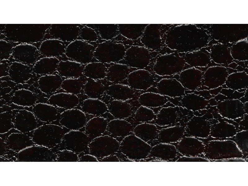 Δερματίνη με το μέτρο Manaos 25 Pu / Pvc Crocodile Skin Effect Dark Brown - Silver Glitter