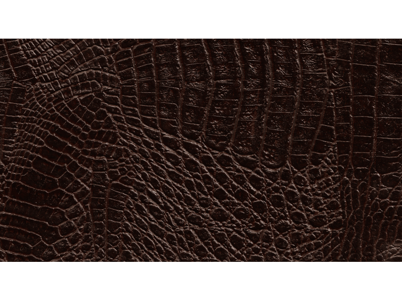 Δερματίνη με το μέτρο Manaos 7 Pu / Pvc Crocodile Skin Effect Glossy Very Dark Brown