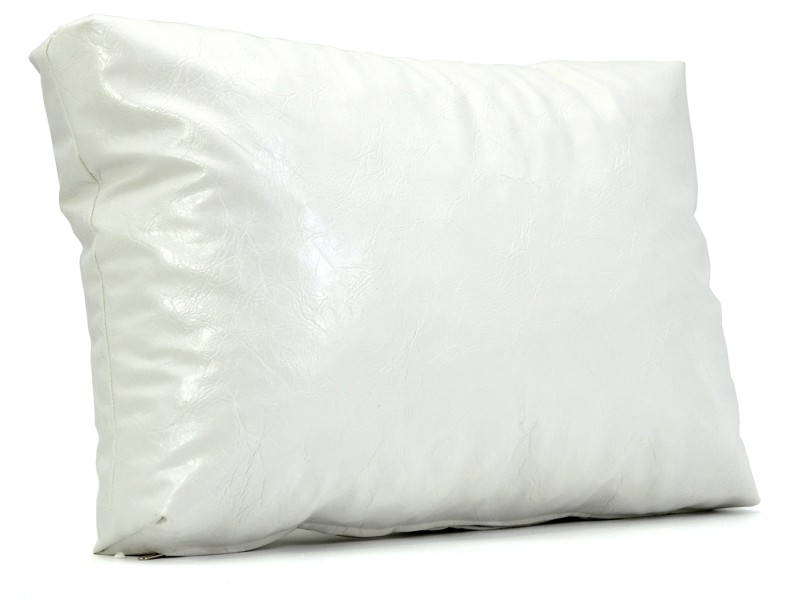 Μαξιλάρι Δερματίνη καναπέ λευκό Miami Με Φερμουάρ