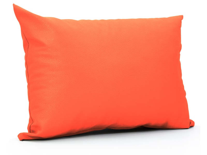 Μαξιλάρι Δερματίνη καναπέ Odario 19 - Orange Με Φερμουάρ