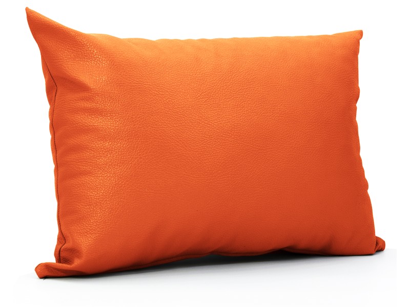 Μαξιλάρι Δερματίνη καναπέ Odario 25 - Vivid Orange Με Φερμουάρ