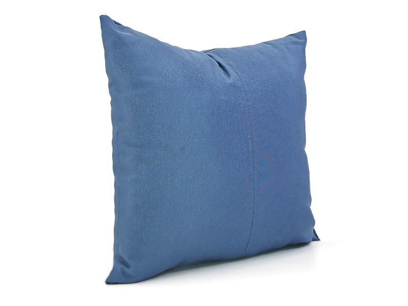 Μαξιλάρι καναπέ 80% Βαμβάκι + 20% Polyester Μπλε denim με γέμιση comforel 35 x 35 (Σειρά λονέτα)