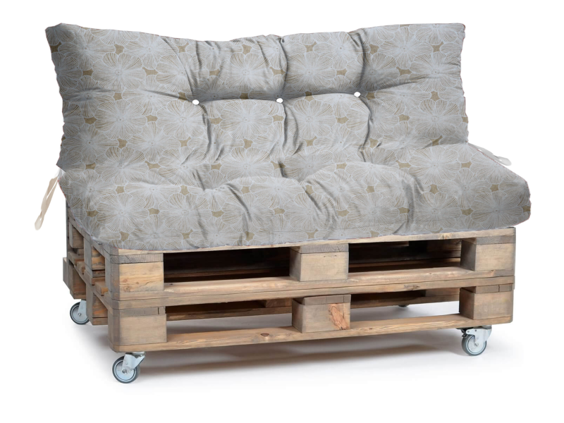 Μαξιλάρι για καναπέ με ενσωματωμένη πλάτη - Με Σχέδιο Diva C 090 - Λονέτα Ύφασμα Λουλούδια