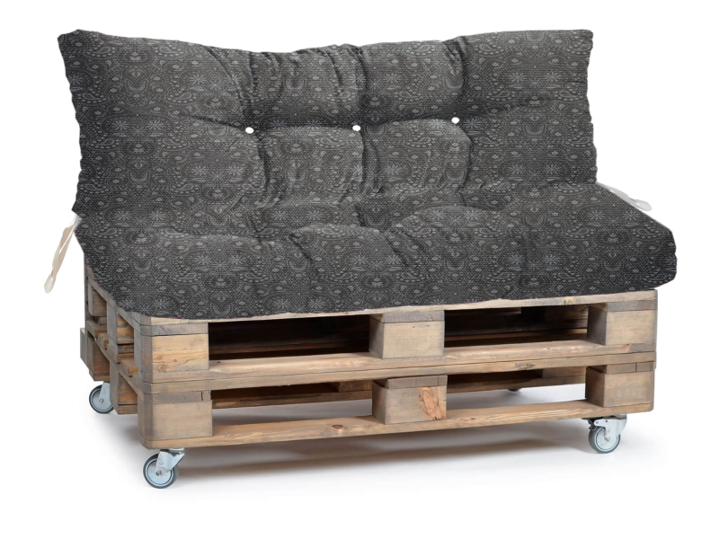 Μαξιλάρι για καναπέ με ενσωματωμένη πλάτη - Με Σχέδιο Sefu 850 - Λονέτα Ύφασμα Μαύρο