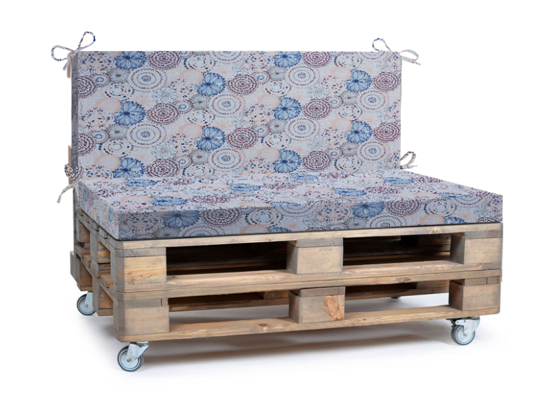 Μαξιλάρι για καναπέδες με κορδόνια στην πλάτη Σχέδιο Antia 101 - Λονέτα Ύφασμα Flowers