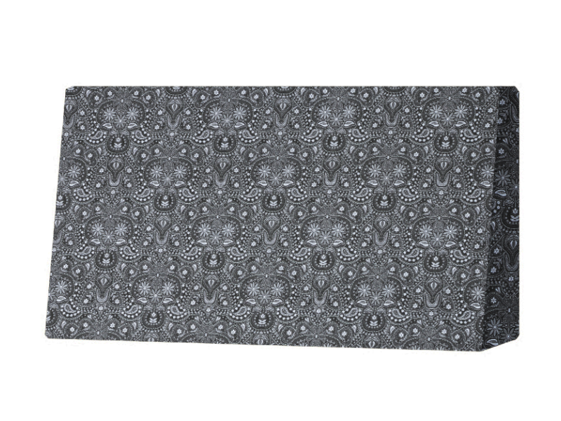 Μαξιλάρι πλάτης τριγωνικό Sefu 850 - Λονέτα Ύφασμα Μαύρο Με Σχέδιο