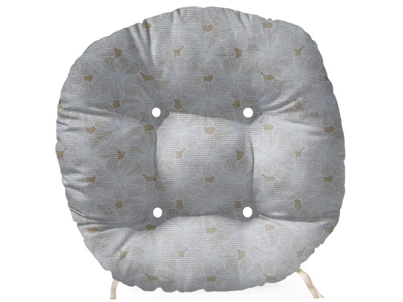 Μαξιλάρι στρογγυλό κάθισμα μπαμπού - Με Σχέδιο Diva C 090 - Λονέτα Ύφασμα Λουλούδια