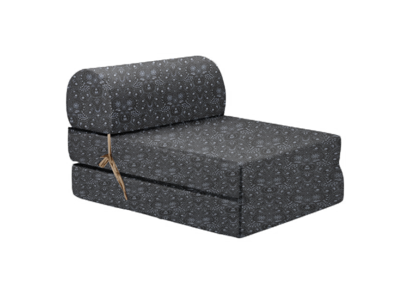 Πολυθρόνα - Κρεβάτι Flip Chair Florina - Sefu 850 - Λονέτα Ύφασμα Μαύρο Με Σχέδιο