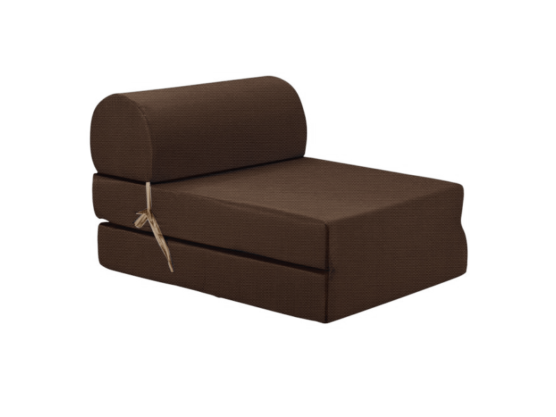 Πολυθρόνα - Κρεβάτι Flip Chair αδιάβροχο Από Ομπρελόπανο ύφασμα καφέ Florina