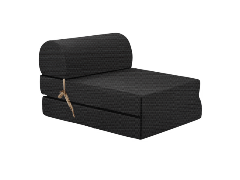 Πολυθρόνα - Κρεβάτι Flip Chair αδιάβροχο Από Ομπρελόπανο ύφασμα μαύρο Florina