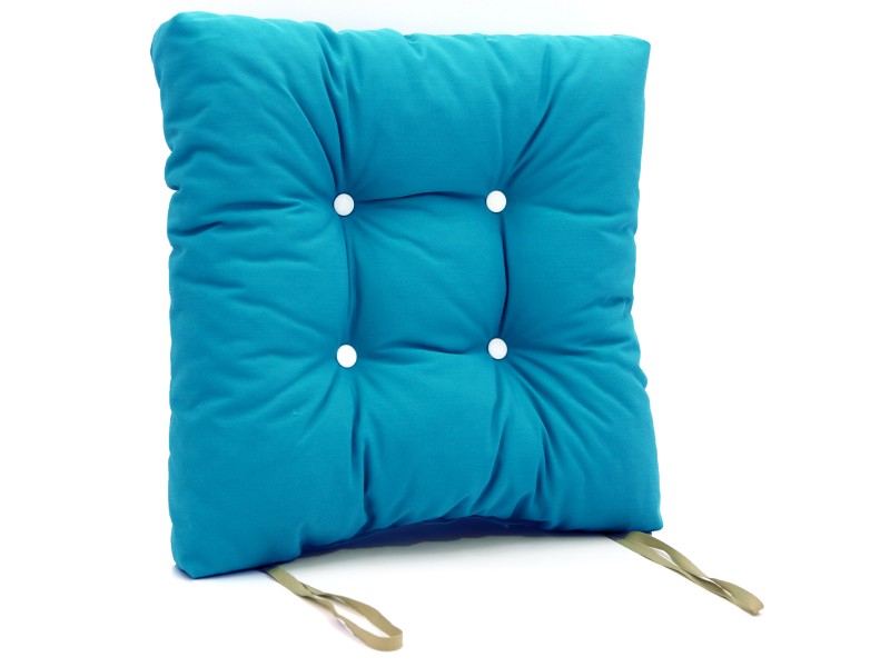 Μαξιλάρι αδιάβροχο κάθισμα με κουμπιά από ομπρελόπανο μπλε ανοιχτό