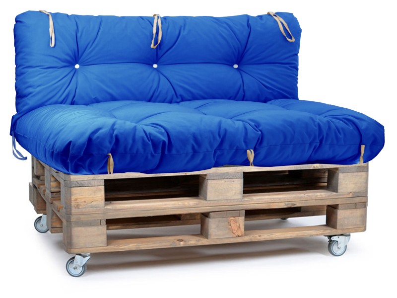 Μαξιλάρι αδιάβροχο για καναπέ με ενσωματωμένη πλάτη Μονόχρωμο μπλε από ομπρελόπανο