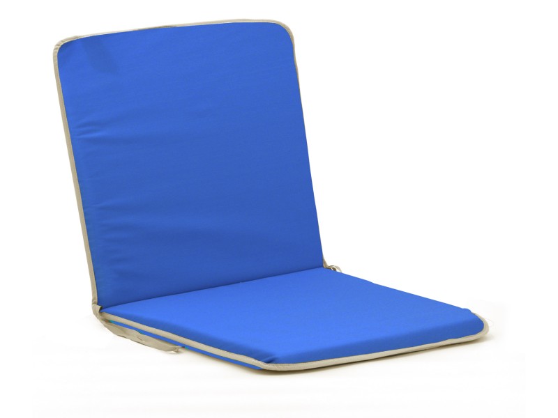 Μαξιλάρι αδιάβροχο καρέκλας με πλάτη μονόχρωμο μπλε