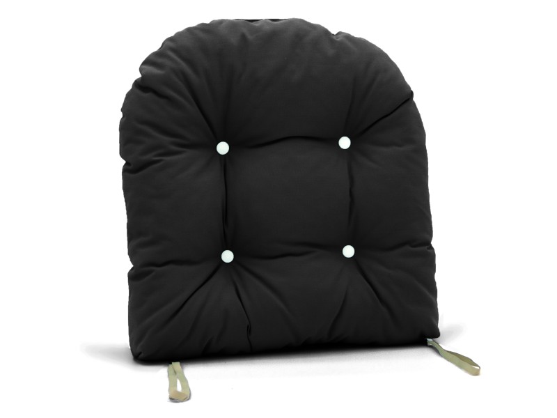 Μαξιλάρι πέταλο αδιάβροχο κάθισμα με κουμπιά μαύρο Από Ομπρελόπανο