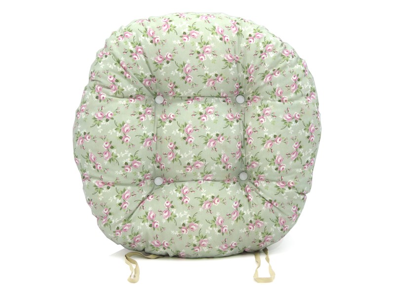 Μαξιλάρι στρογγυλό κάθισμα μπαμπού - Με Σχέδιο Abbie - L - Λονέτα Ύφασμα Flowers