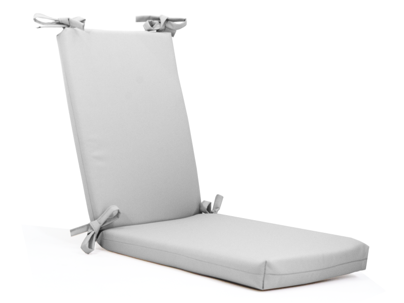 Μαξιλάρι αδιάβροχο 100% καρέκλας με κορδόνια στην πλάτη μονόχρωμο λευκό