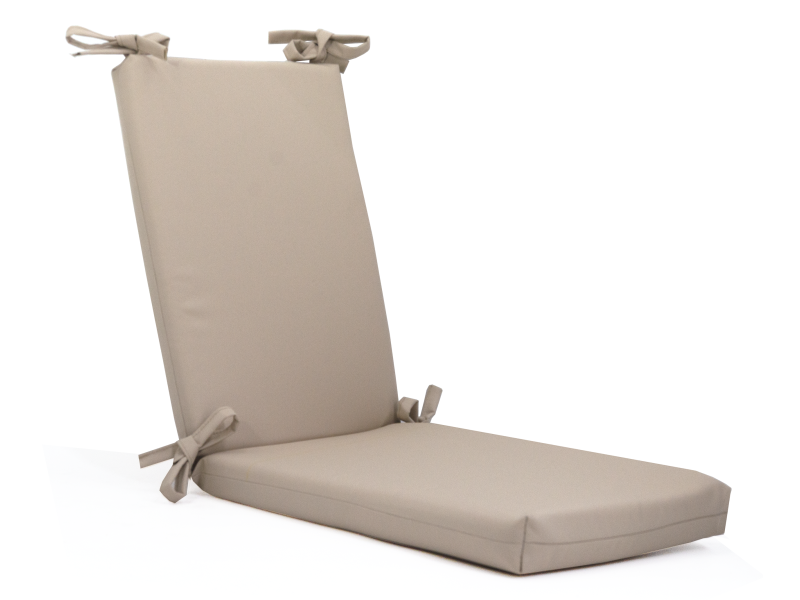 Μαξιλάρι αδιάβροχο 100% καρέκλας με κορδόνια στην πλάτη μονόχρωμο μπεζ