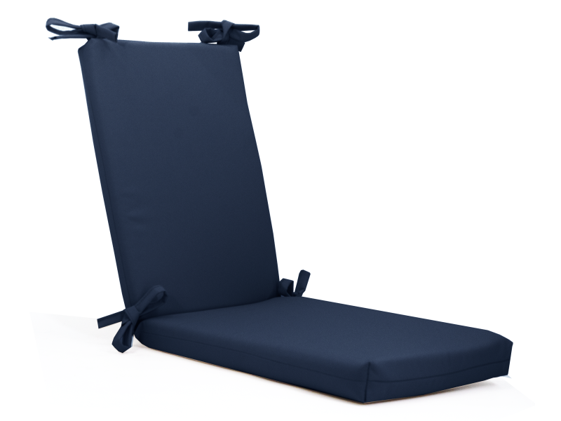 Μαξιλάρι αδιάβροχο 100% καρέκλας με κορδόνια στην πλάτη μονόχρωμο μπλε σκούρο