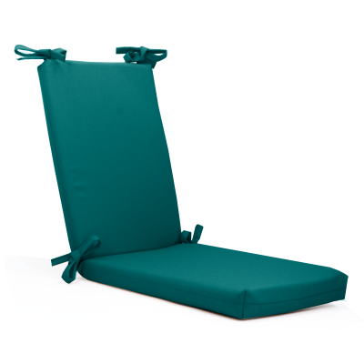 Μαξιλάρι αδιάβροχο 100% καρέκλας με κορδόνια στην πλάτη μονόχρωμο πετρόλ