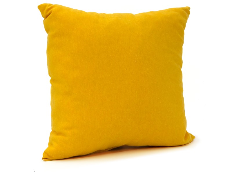Μαξιλάρι καναπέ - δαπέδου μονόχρωμο Κροκί - Κίτρινο | Ύφασμα Λονέτα