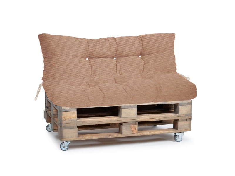 Μαξιλάρι για καναπέ με ενσωματωμένη πλάτη λονέτα - Μονόχρωμο Caramel