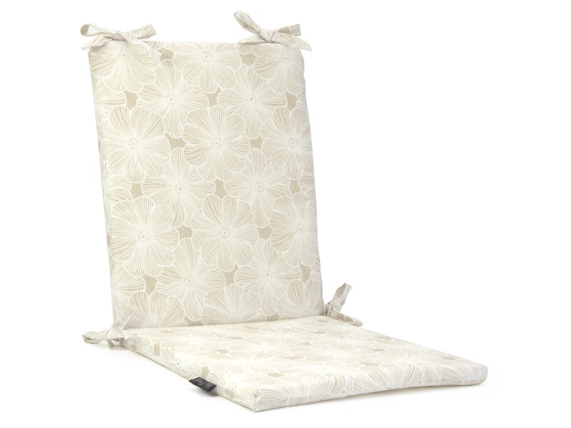 Μαξιλάρι καρέκλας Diva C 090 λονέτα με κορδόνια στην πλάτη σχέδιο λουλούδια