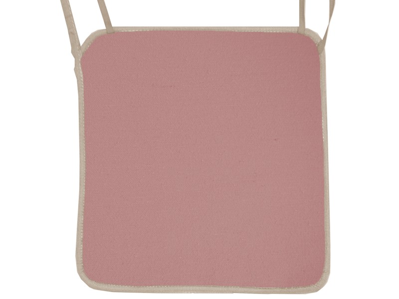 Μαξιλάρι Καρέκλας Με Ρέλι Μονόχρωμο Ροζ - Σομόν ύφασμα λονέτα