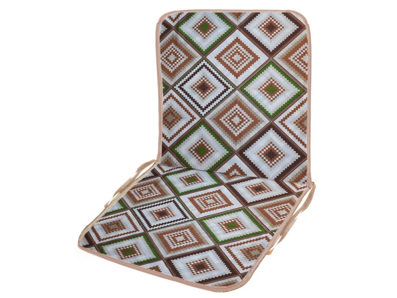 Μαξιλάρι καρέκλας με πλάτη Με Σχέδιο Rhombus | Ύφασμα Κρετόν