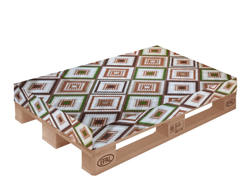 Μαξιλάρι κρετόν Με Σχέδιο Rhombus για παλέτα και ευρωπαλέτα