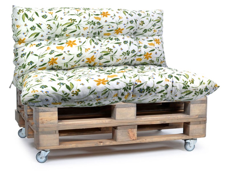 Μαξιλάρι για καναπέ με ενσωματωμένη πλάτη - Σχέδιο Dublin Κρετόν ύφασμα