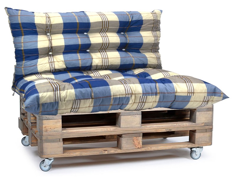 Μαξιλάρι για καναπέ με ενσωματωμένη πλάτη - Σχέδιο Rome Κρετόν ύφασμα
