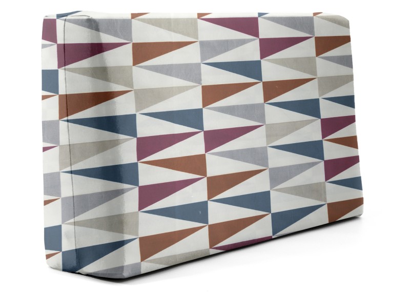 Μαξιλάρι πλάτης τριγωνικό για παλέτα με σχέδιο Qatar | Ύφασμα Κρετόν