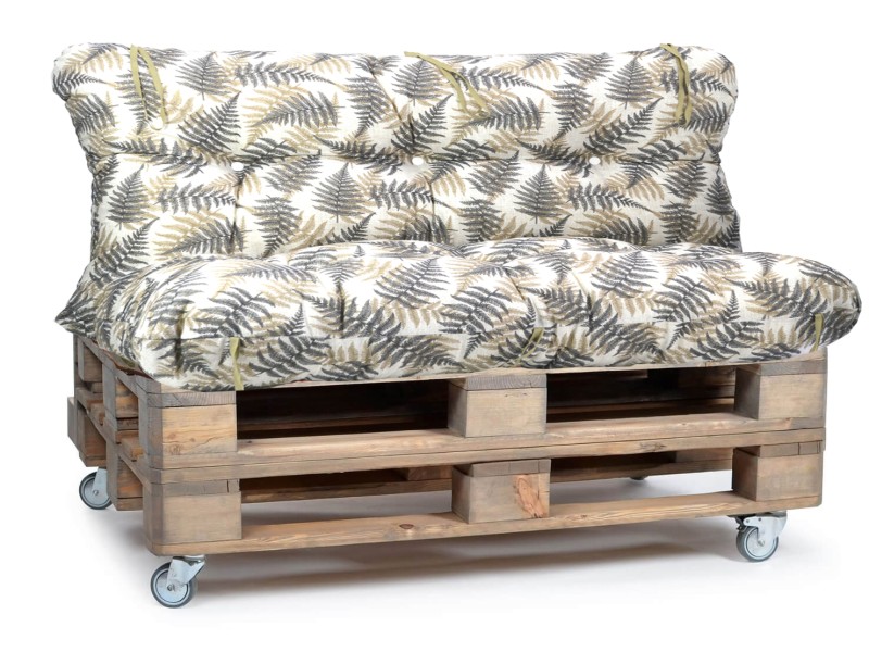Μαξιλάρι για καναπέ με ενσωματωμένη πλάτη λονέτα - Σχέδιο Φύλλα Tori 801