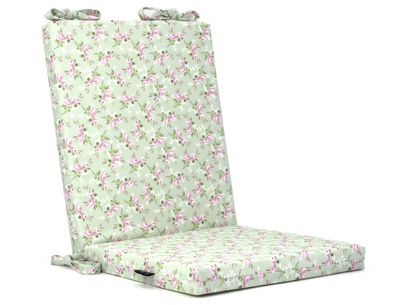 Μαξιλάρι καρέκλας Abbie - L λονέτα με κορδόνια στην πλάτη Flowers