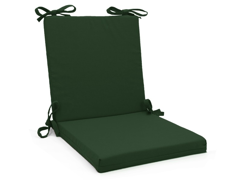 Μαξιλάρι καρέκλας λονέτα με κορδόνια στην πλάτη μονόχρωμο Κυπαρισσί