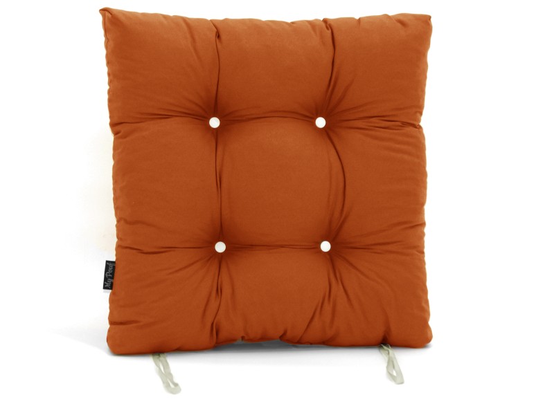 Μαξιλάρι κάθισμα μπαμπού - Λονέτα πορτοκαλί ύφασμα