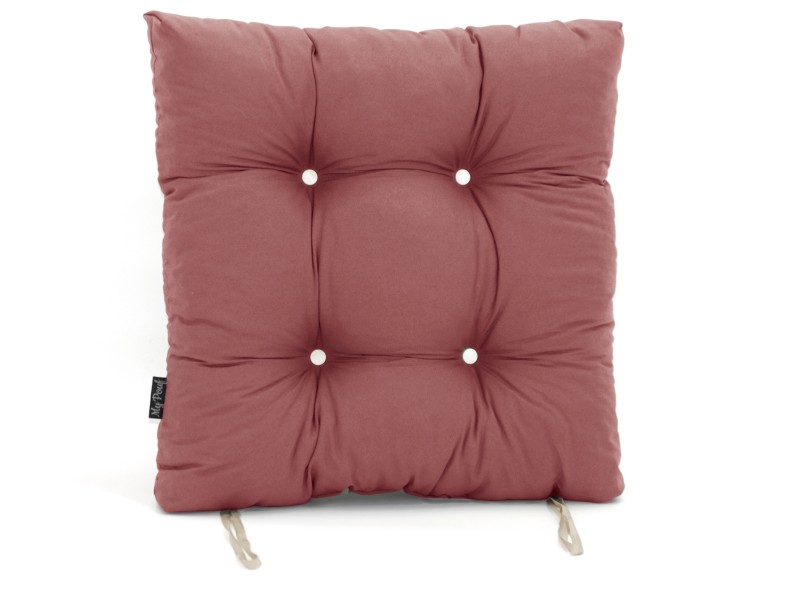 Μαξιλάρι κάθισμα μπαμπού - Λονέτα ροζ - σομόν ύφασμα