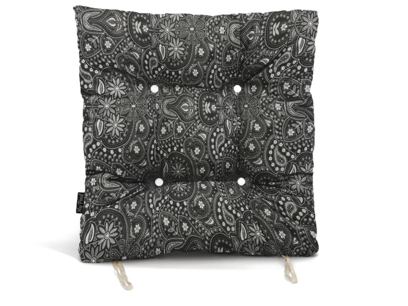 Μαξιλάρι κάθισμα μπαμπού - Sefu 850 - Λονέτα Ύφασμα Μαύρο Με Σχέδιο