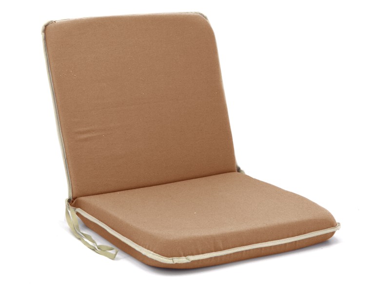 Μαξιλάρι καρέκλας με πλάτη λονέτα μονόχρωμο Caramel με ρέλι