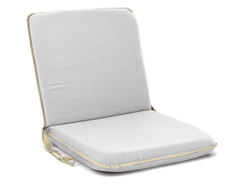 Μαξιλάρι καρέκλας με πλάτη λονέτα μονόχρωμο λευκό  με ρέλι