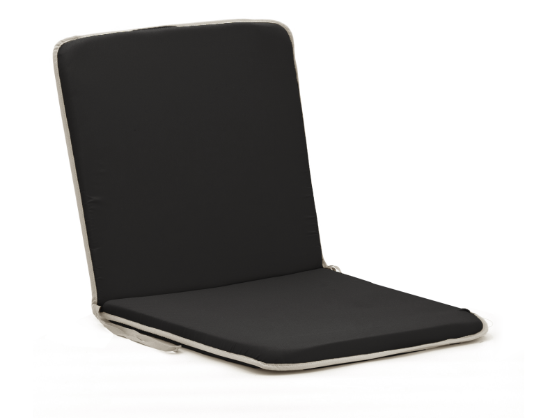 Μαξιλάρι καρέκλας με πλάτη μονόχρωμο μαύρο