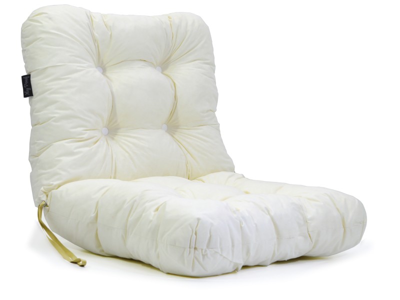 Μαξιλάρι κάθισμα με πλάτη - μπαμπού - Μονόχρωμο εκρού