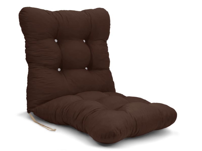 Μαξιλάρι κάθισμα με πλάτη - μπαμπού - Μονόχρωμο καφέ