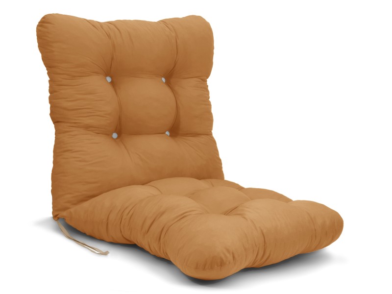Μαξιλάρι κάθισμα με πλάτη μπαμπού σε πορτοκαλί χρώμα