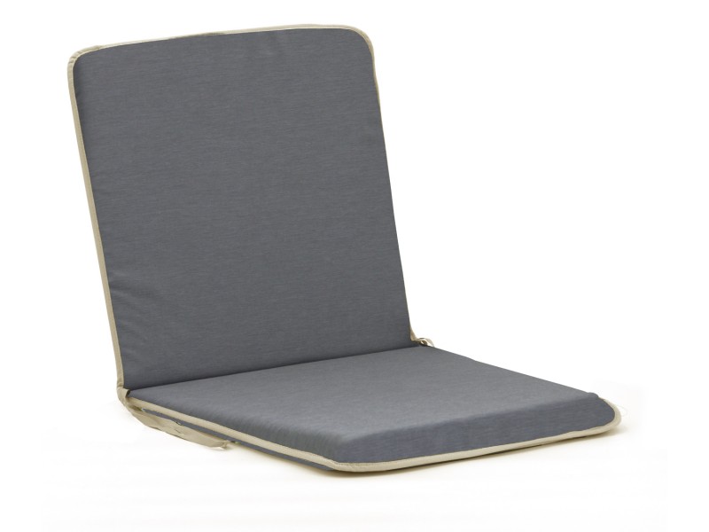 Μαξιλάρι αδιάβροχο καρέκλας με πλάτη μονόχρωμο γκρι 100% PP Olefin