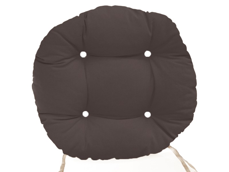 Μαξιλάρι στρογγυλό κάθισμα μπαμπού - Λονέτα μονόχρωμο ανθρακί