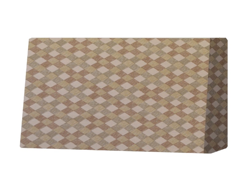 Μαξιλάρι πλάτης τριγωνικό Σχέδιο Καρώ Μπέζ - Γκρι - Καφέ για παλέτα με ύφασμα λονέτα