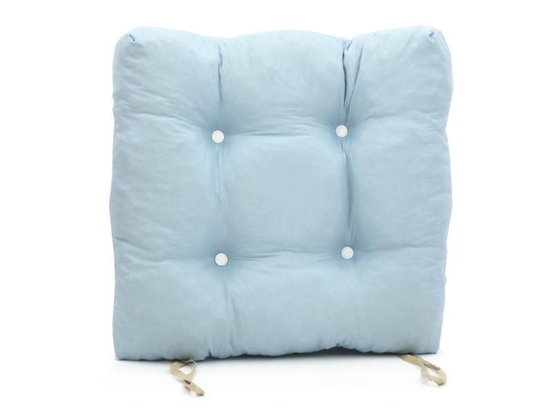 Μαξιλάρι Μπαμπού Μονό Κάθισμα Κρετόν Γαλάζιο 50 X 50 Εκ.