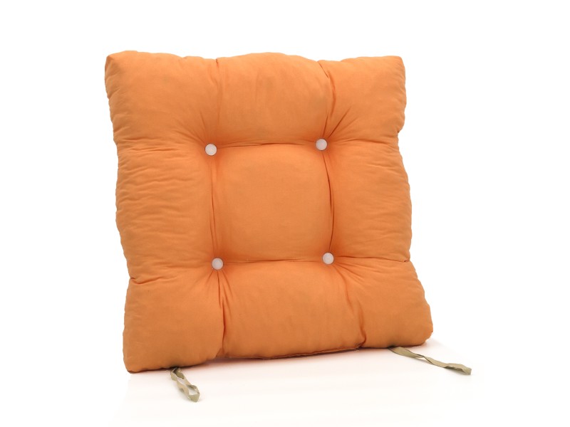 Μαξιλάρι Μπαμπού Μονό Κάθισμα Κρετόν Πορτοκαλί Ύφασμα 50 X 50 Εκ.